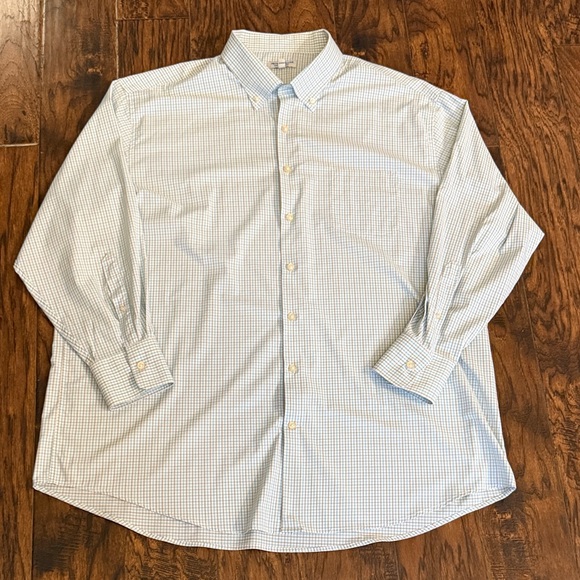 Peter Millar Other - Peter Millar Summer Comfort Light Blue Plaid Button Down Shirt, size XXL